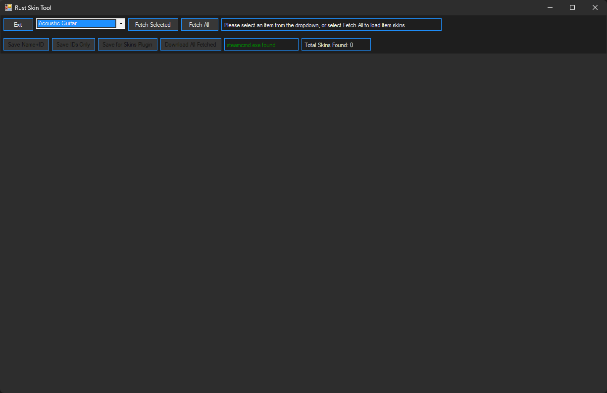 Skin Downloader Dropdown Selected